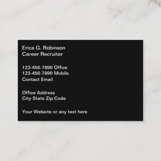 Werkgelegenheid Tijdelijk Agentschap Visitekaartje (Achterkant)