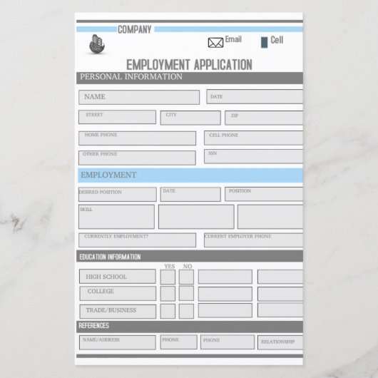 Werkgelegenheidsblad (Voorkant)
