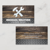 Werkgereedschap | Houten Visitekaartje (Voorkant / Achterkant)