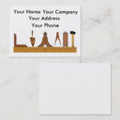 Werkgereedschap van de Freemason-kaart Visitekaartje (Voorkant / Achterkant)