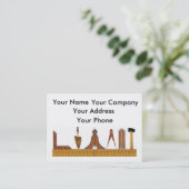 Werkgereedschap van de Freemason-kaart Visitekaartje (Staand voorkant)