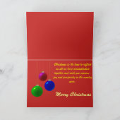 Werkgever, projectmanager, teamleider Kerstmis Feestdagen Kaart (Binnen)