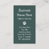 werkhonden visitekaartje (Achterkant)