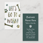 werkhonden visitekaartje (Voorkant / Achterkant)