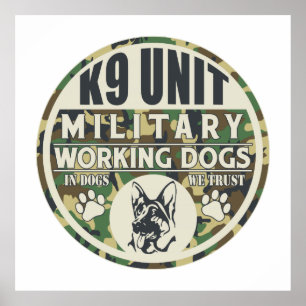 Werkhonden voor militaire K9-eenheden Poster