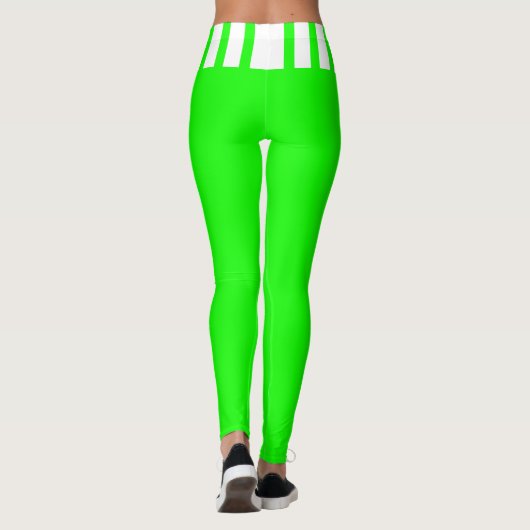 Werking in helder, neongroen en wit - ZEER kleuren Leggings (Achterkant)