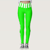 Werking in helder, neongroen en wit - ZEER kleuren Leggings (Voorkant)