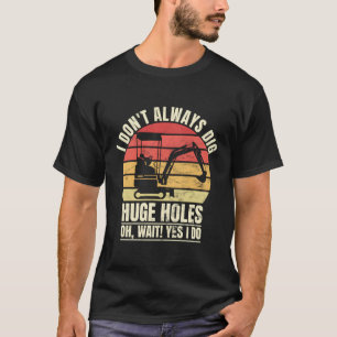 Werking van graafmachines met zware machines t-shirt