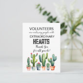 werkkaart voor vrijwilligers briefkaart (Staand voorkant)