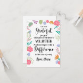 werkkaart voor vrijwilligers kaart (Voorkant / Achterkant in situ)