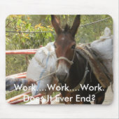 Werkkende Donkey Mousepad Muismat (Voorkant)