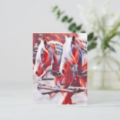 Werkkerpaarden Briefkaart (Staand voorkant)