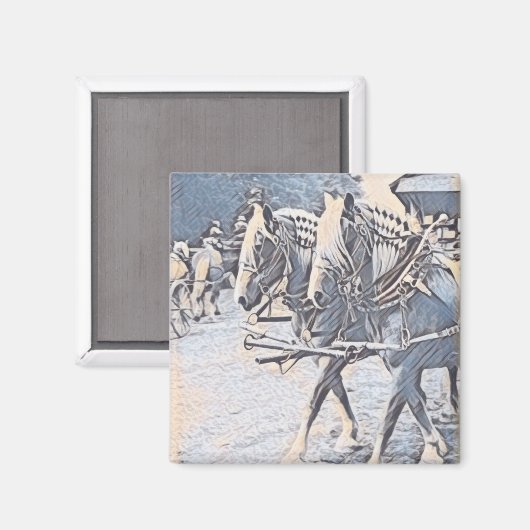 Werkkerpaarden Magneet (Voorkant / Achterkant)