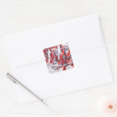 Werkkerpaarden Vierkante Sticker (Envelop)