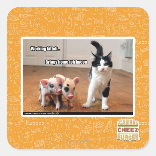 Werkkitter Vierkante Sticker (Voorkant)