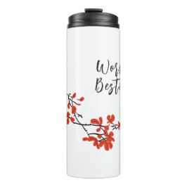 Werkkleding Gift Two Birds on Tree Branch Thermosbeker