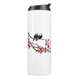 Werkkleding Gift Two Birds on Tree Branch Thermosbeker