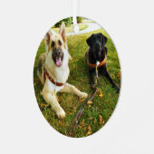 Werkkmeisjes Metalen Ornament (Voorkant links)