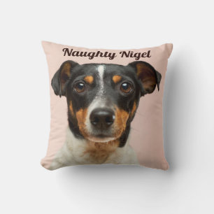 Werkkussen met de naam en foto van je hond. kussen