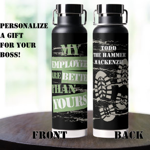 Werklaarzen Aangepaste naam Nickname Boss Waterfles