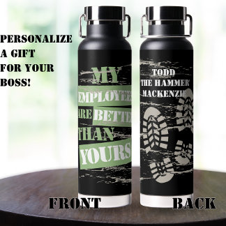Werklaarzen Aangepaste naam Nickname Boss Waterfles