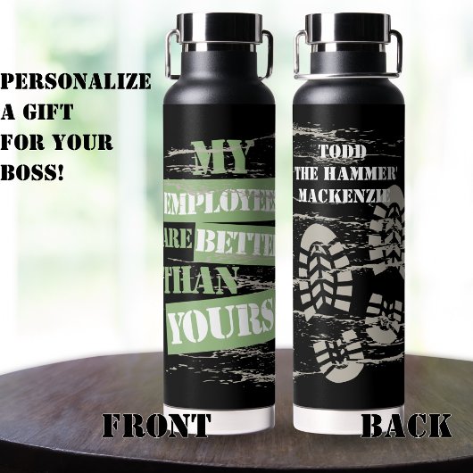 Werklaarzen Aangepaste naam Nickname Boss Waterfles