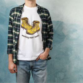 Werklaarzen van man mannen t-shirt