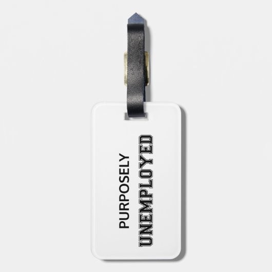 Werkloos Bagagelabel (Achterkant verticaal)