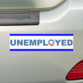 werkloos bumpersticker (Op auto)