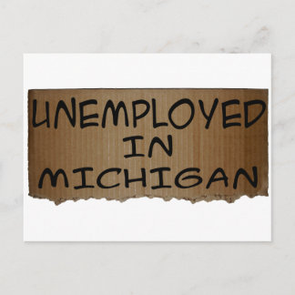 WERKLOOS IN MICHIGAN BRIEFKAART