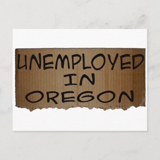 WERKLOOS IN OREGON BRIEFKAART (Voorkant)