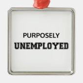 Werkloos Metalen Ornament (Voorkant)