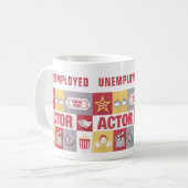 Werkloze Acteur Iconisch Ontworpen Koffiemok (Voorkant links)
