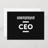 Werkloze CEO T-Shirt - Gift for Entrepreneurs Briefkaart (Voorkant / Achterkant)