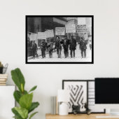 Werkloze parade NYC 1909 Poster (Thuiskantoor)