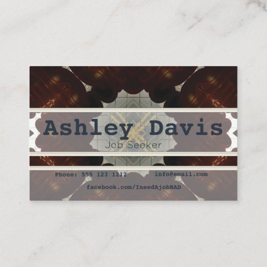 Werkloze visitekaartjes (Achterkant)