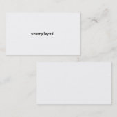 werkloze visitekaartjes (Voorkant / Achterkant)