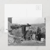 Werklozen en daklozen 1938 feestdagenkaart (Voorkant / Achterkant)