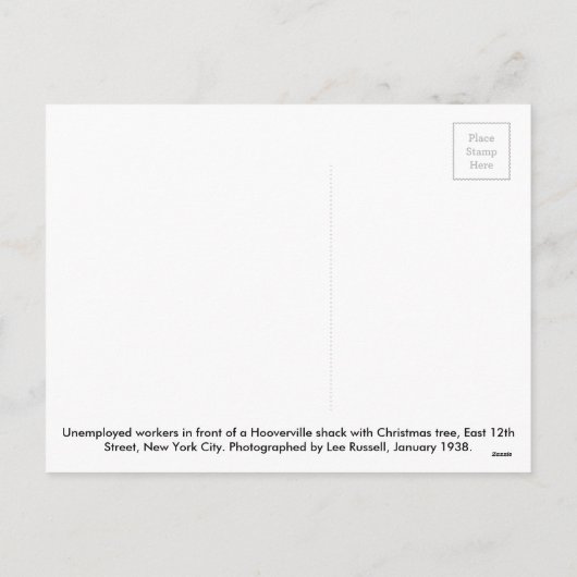 Werklozen en daklozen 1938 feestdagenkaart (Achterkant)