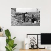 Werklozen en daklozen 1938 poster (Thuiskantoor)