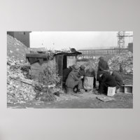 Werklozen en daklozen 1938