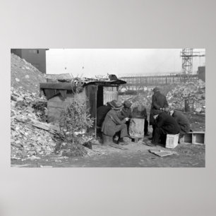 Werklozen en daklozen 1938 poster