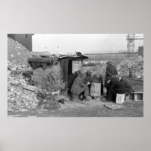 Werklozen en daklozen 1938 poster (Voorkant)