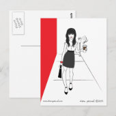 werkmeisje briefkaart (Voorkant / Achterkant)