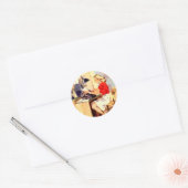 werkmeisje ronde sticker (Envelop)