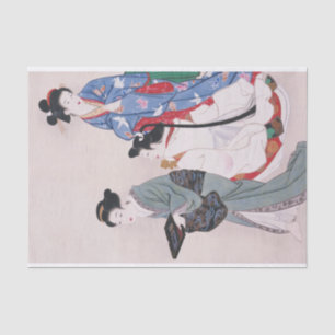 Werkmeisjes van Yamaguchi Soken Tissuepapier