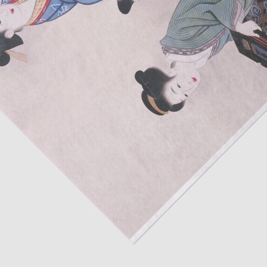 Werkmeisjes van Yamaguchi Soken Tissuepapier (Detail)