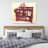 Werkmodel van een weefvliegtuig canvas afdruk (Insitu (Slaapkamer))