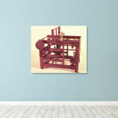Werkmodel van een weefvliegtuig canvas afdruk (Insitu (Houten vloer))