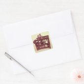 Werkmodel van een weefvliegtuig vierkante sticker (Envelop)